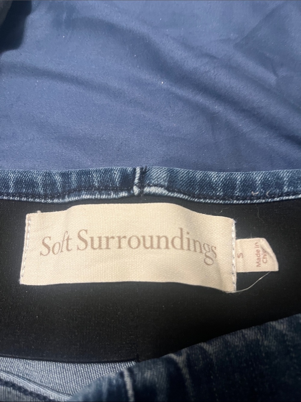 Soft Surroundings Women's Dark Indigo Skinny Jeans - Picture 2 of 3